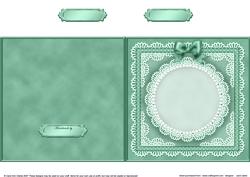 Square Pearls, Lace and Ribbon Plain Card Base Portrait Form