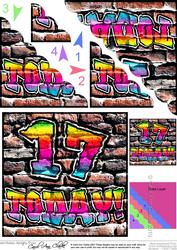 Graffiti 17 Today! Scallop Corner Side Stacker Topper