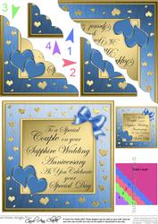 Sapphire Wedding Anniversary Scallop Corner Side Stacker