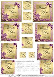 Floral Elegance Thank You Twisted Pyramage Sheet