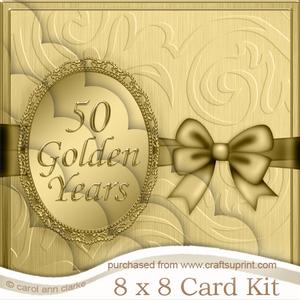 8 x 8 50 Golden Years Kit with Scalloped Corners