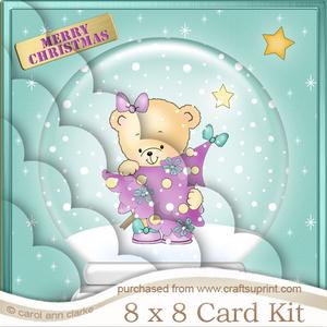 8 x 8 Rosie's Xmas Tree Snowglobe Kit with Scalloped Corners