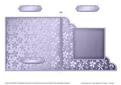 Metallic Floral Cut and Fold Corner Card Plain Card Base