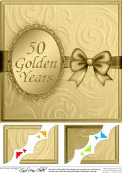 8 x 8 50th Scalloped Corner Topper