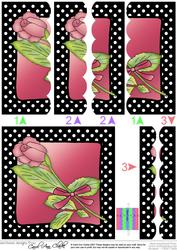 Single Rose Scallop Edge Side Stacker
