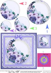 Spring Flowers Quick Card with Circle Pyramage