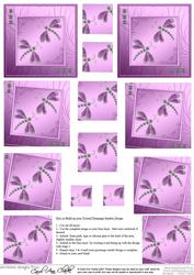 Diamante Dragonflies Twisted Pyramage Sheet