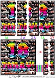 Graffiti 18 Today! Scallop Corner Side Stacker Topper