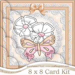8 x 8 Fluttery Butterfly Kit with Scalloped Corners