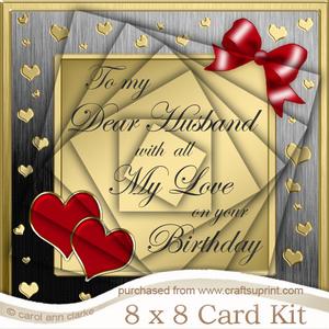 8 x 8 Birthday Husband Kit with Twisted Pyramage