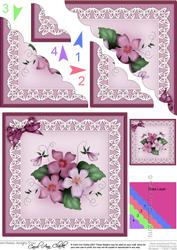 Pretty Viola Scallop Corner Side Stacker Topper