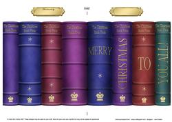 Merry Christmas Books Shaped Card