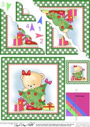 Rosie's Xmas Tree Scallop Corner Side Stacker Topper