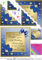 65th Wedding Anniversary Scallop Corner Side Stacker