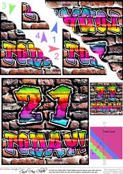 Graffiti 21 Today! Scallop Corner Side Stacker Topper
