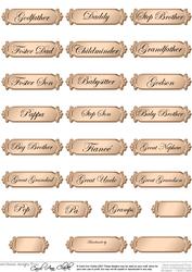 A 2nd Set of Male Metallic Relations Greetings Text Plates