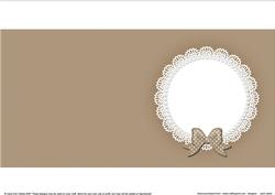 Square Pearls and Lace Card Front or Insert