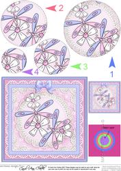 Dreamy Dragonflies Circle Pyramage Topper