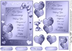 Elegant Romance Anniversary Quick Card with 3D Decoupage