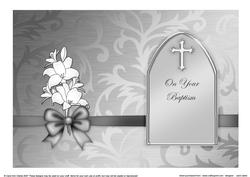 Baptism Metallic Matching Insert 5 x 7 Portrait