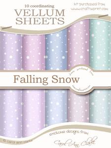 Falling Snow Xmas Snowglobe Matching Vellum Kit