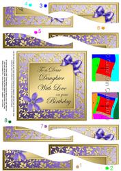 Floral Elegance Birthday Daughter Wavy Spiral Side Stacker