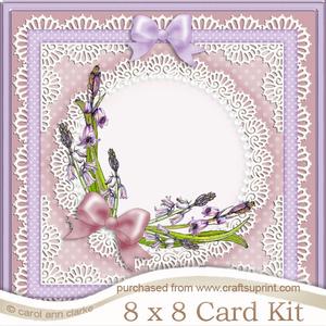 8 x 8 Bluebells Card Kit with 3D Decoupage