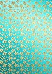 Gold Metallic Flowers Matching Backing Paper Kit