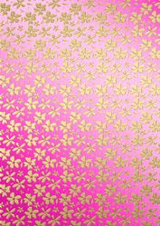 Gold Metallic Flowers Matching Backing Paper Kit
