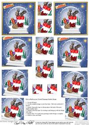 Santa Got Stuck Snowglobe Twisted Pyramage Sheet