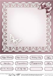 Apple Blossom Matching 8 x 8 Insert Panel and Greetings