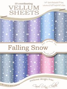 Falling Snow Xmas Snowglobe Matching Vellum Kit