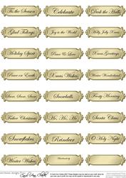 A 2nd Set of Metallic Christmas Greetings Text Plates