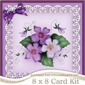 8 x 8 Pretty Viola Kit with 3D Decoupage