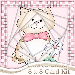 8 x 8 Cute Cat Twisted Tunnel Card Kit
