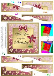 Floral Elegance Birthday Wavy Spiral Side Stacker