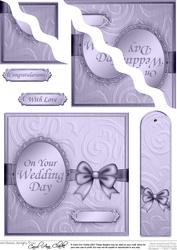 Elegant Wedding Day Greeting Wavy Corner Side Stacker
