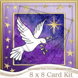 8 x 8 Xmas Dove Twisted Tunnel Card Kit