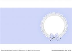 Square Pearls and Lace Card Front or Insert