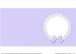 Square Pearls and Lace Card Front or Insert