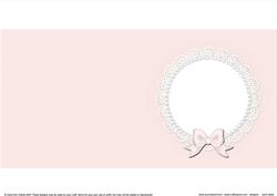 Square Pearls and Lace Card Front or Insert