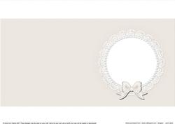 Square Pearls and Lace Card Front or Insert