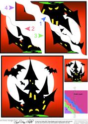 A Haunting We Will Go Wavy Corner Side Stacker Topper