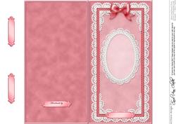 Dl Pearls, Lace and Ribbon Plain Card Base