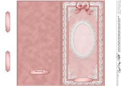 Dl Pearls, Lace and Ribbon Plain Card Base