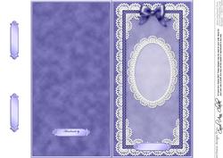 Dl Pearls, Lace and Ribbon Plain Card Base