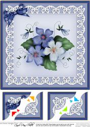 8 x 8 Pretty Viola Scalloped Corner Topper