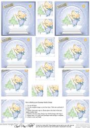 Baby's First Christmas Snowglobe Pyramage Sheet