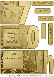 70th Elegant Metallic Book Sheet