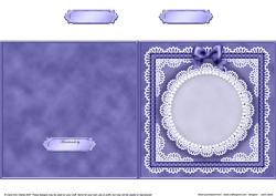 Square Pearls, Lace and Ribbon Plain Card Base Portrait Form